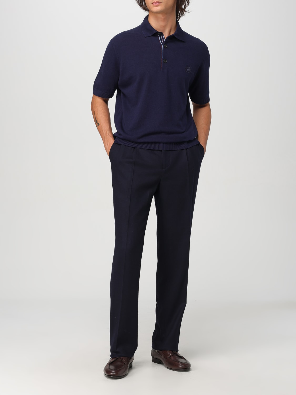 ETRO POLO SHIRT: Polo shirt men Etro, Blue - Img 2