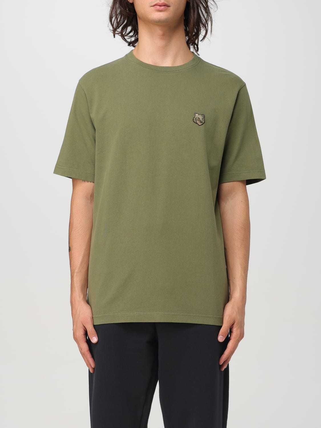 MAISON KITSUNÉ T-SHIRT: T-shirt men Maison KitsunÉ, Green - Img 1