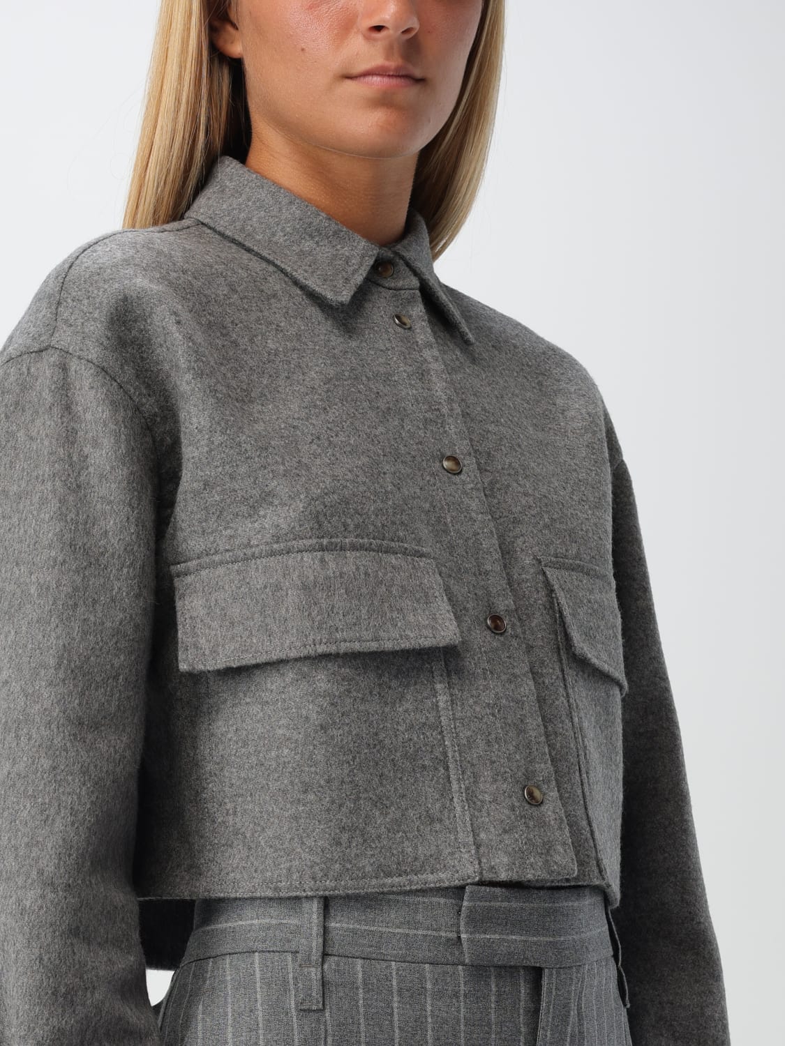 BRUNELLO CUCINELLI SHIRT: Top woman Brunello Cucinelli, Grey - Img 5