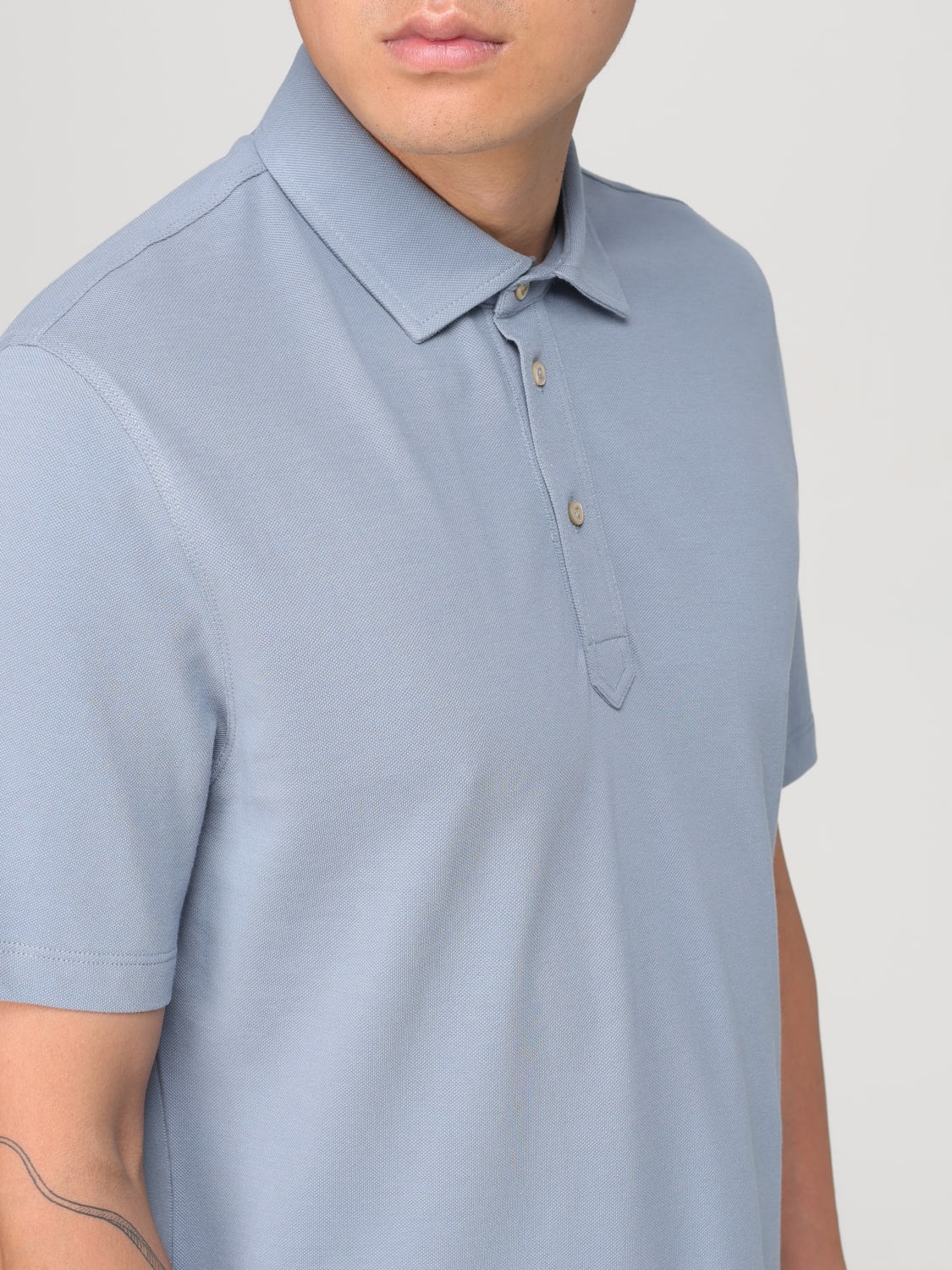 BRUNELLO CUCINELLI POLO SHIRT: Polo shirt men Brunello Cucinelli, Blue - Img 5