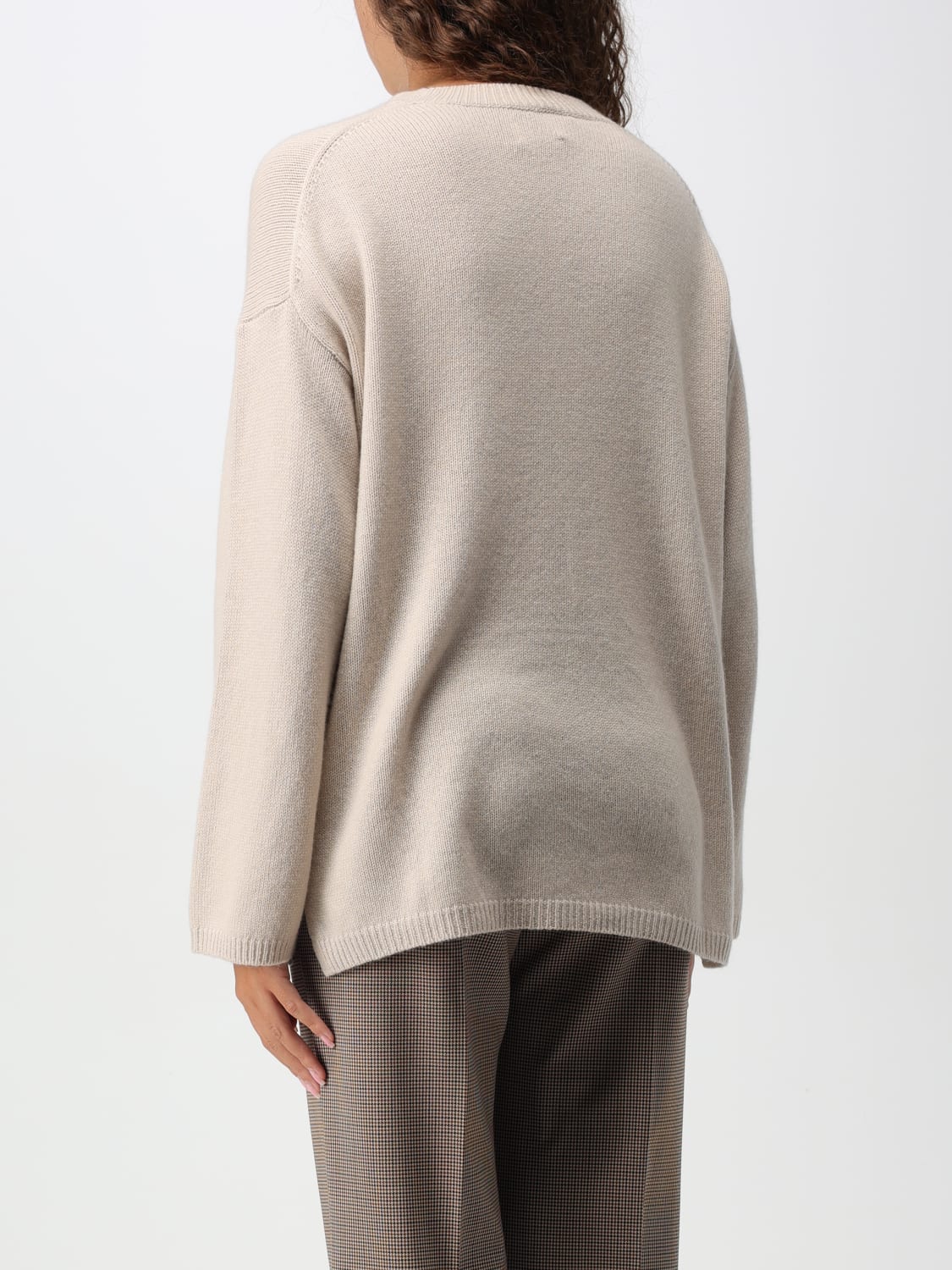 ALLUDE MAGLIA: Maglia a girocollo basic Allude, Beige - Img 2