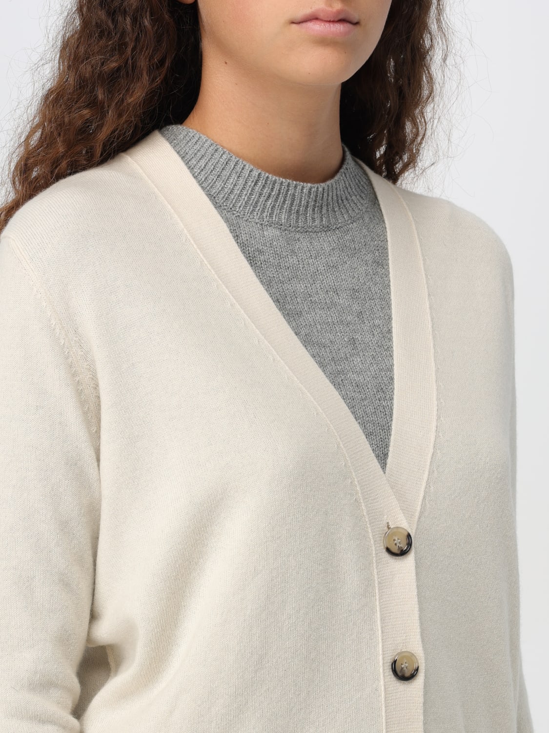 ALLUDE CARDIGAN: Pull femme Allude, Beige - Img 4