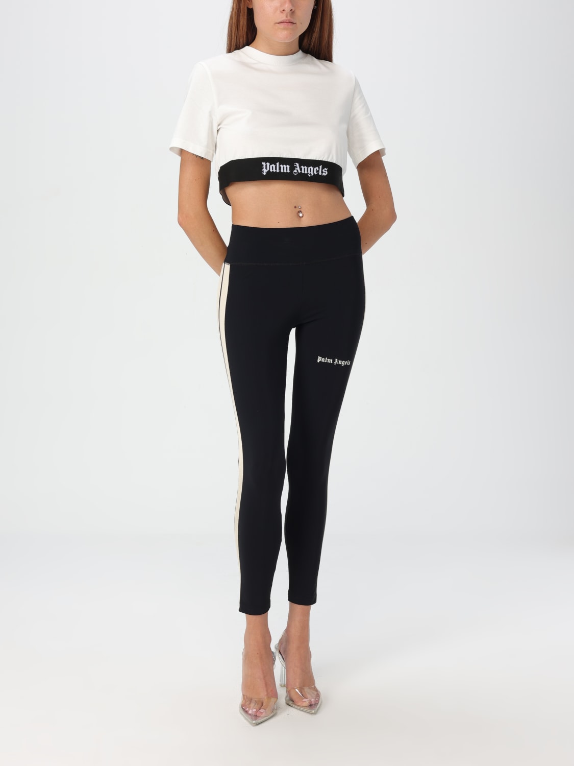 PALM ANGELS PANTS: Pants woman Palm Angels, White - Img 2