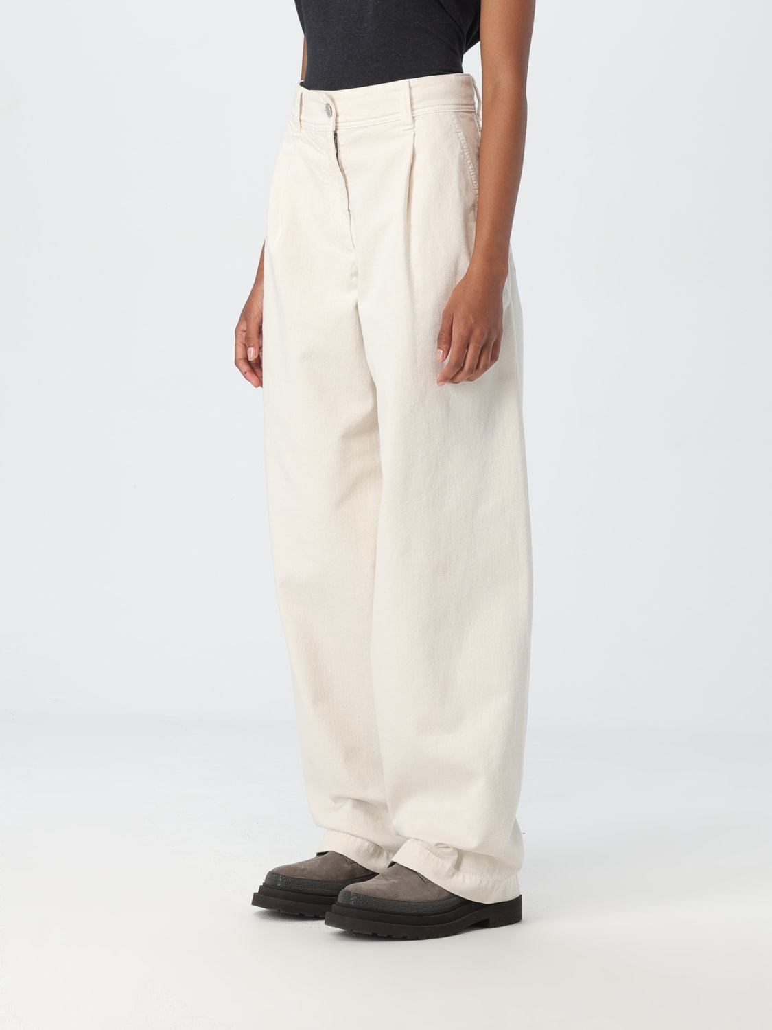 BRUNELLO CUCINELLI PANTS: Pants woman Brunello Cucinelli, White - Img 4