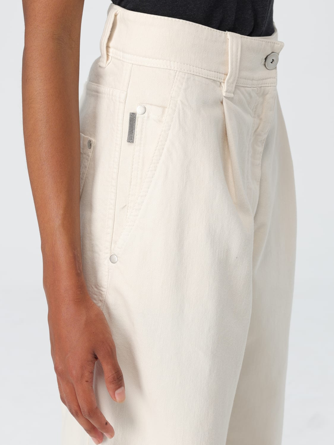 BRUNELLO CUCINELLI PANTS: Pants woman Brunello Cucinelli, White - Img 5