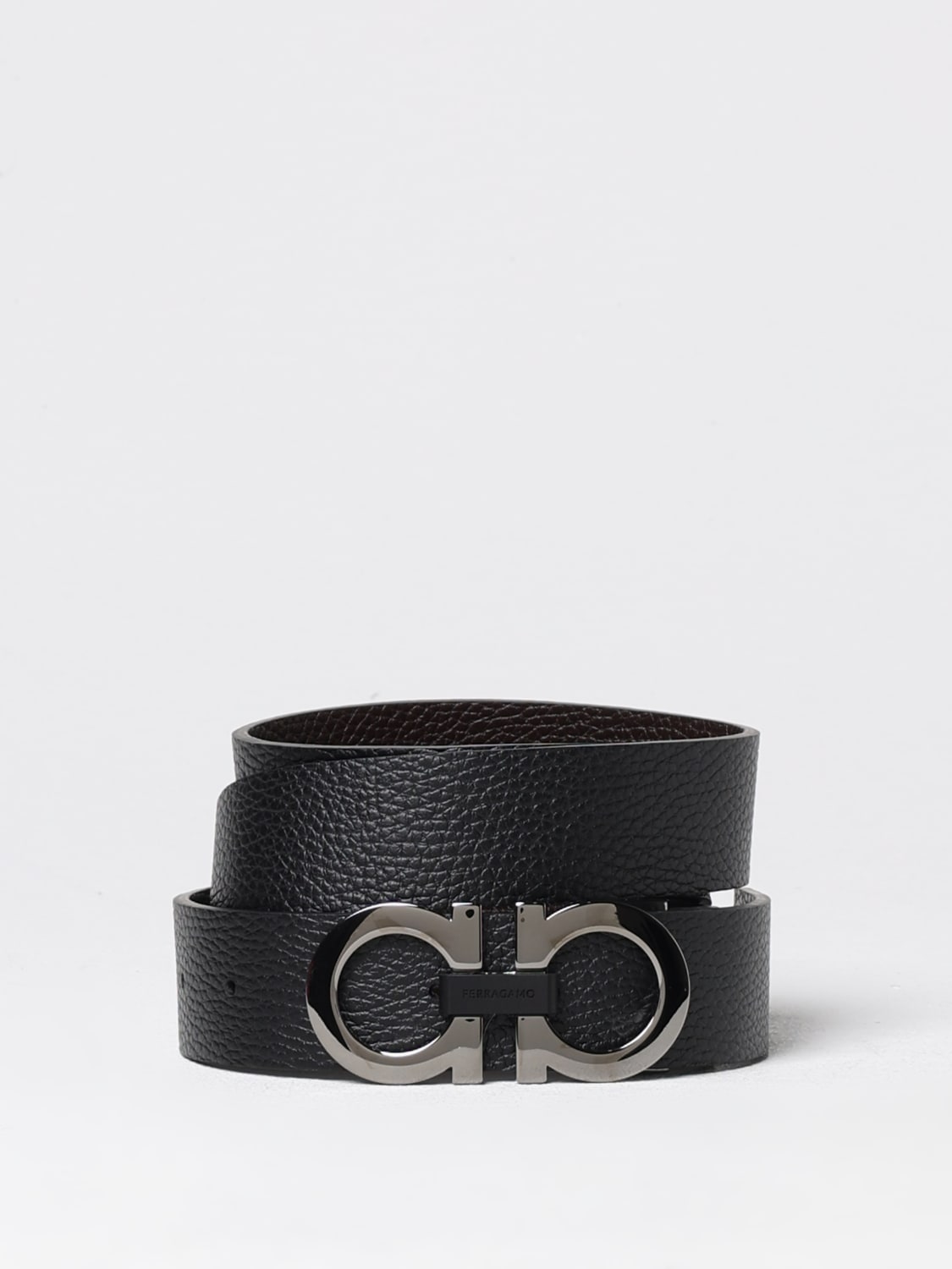 FERRAGAMO BELT: Belt men Ferragamo, Black - Img 1