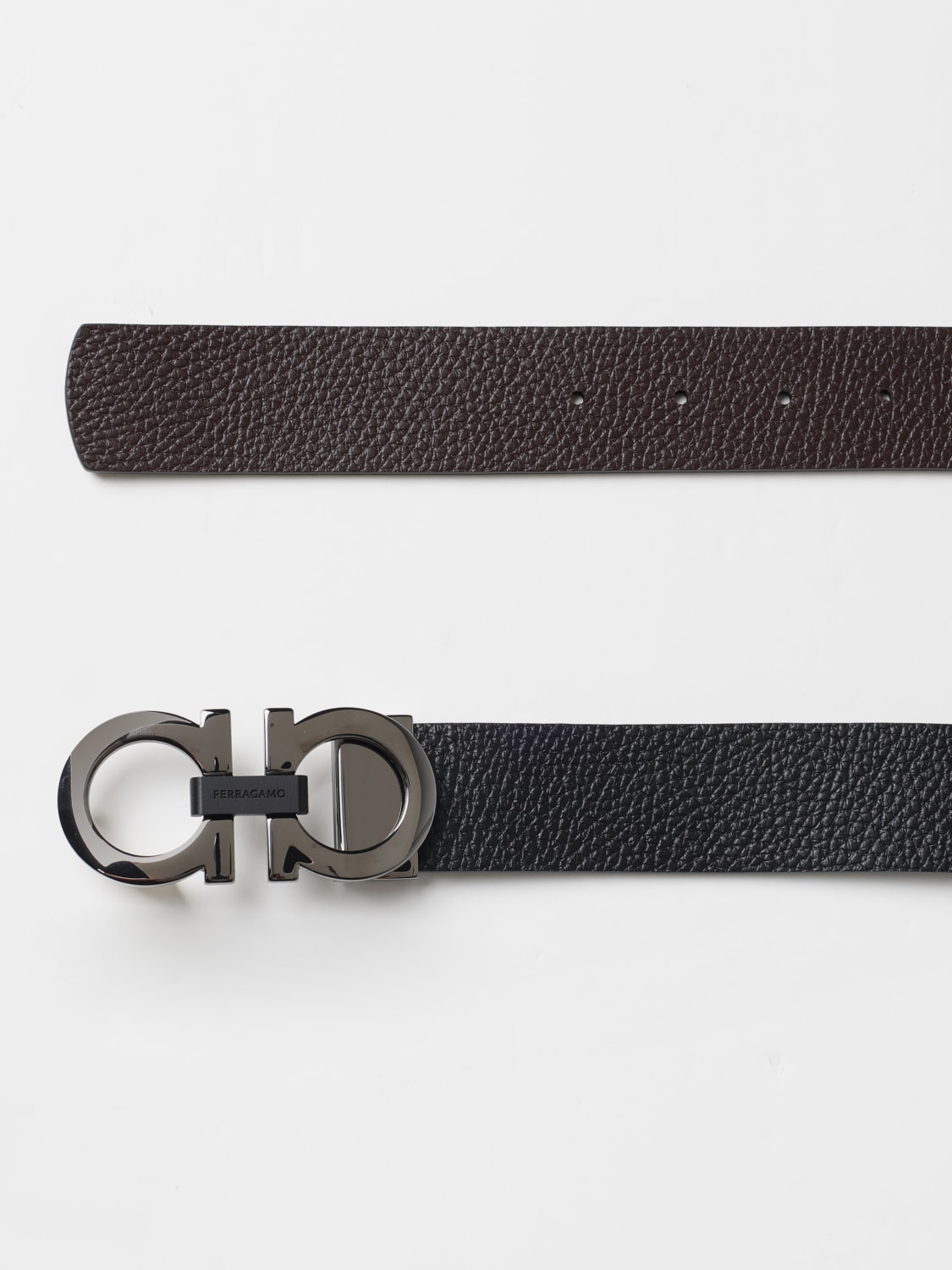 FERRAGAMO BELT: Belt men Ferragamo, Black - Img 3