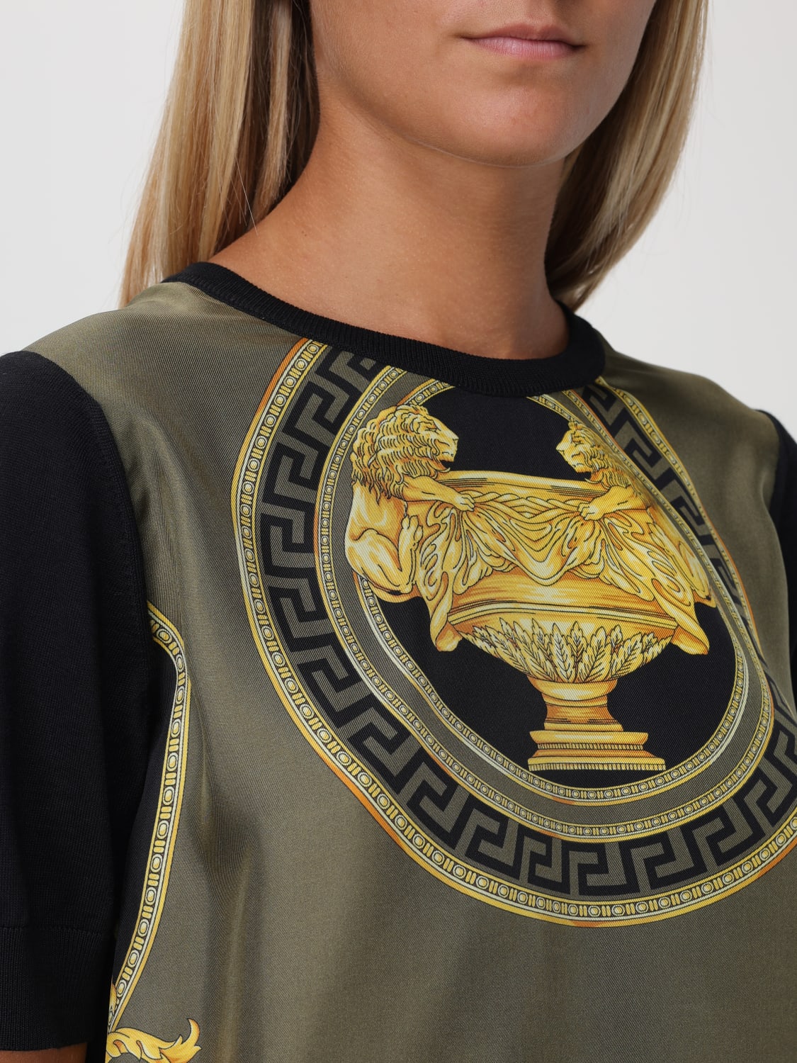 VERSACE T-SHIRT: Top femme Versace, Multicolore - Img 5