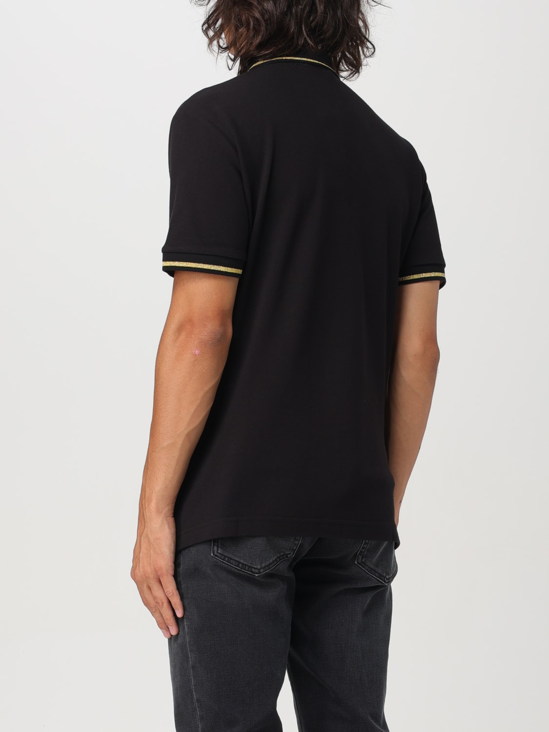 VERSACE JEANS COUTURE POLO SHIRT: Polo shirt men Versace Jeans Couture, Black - Img 2