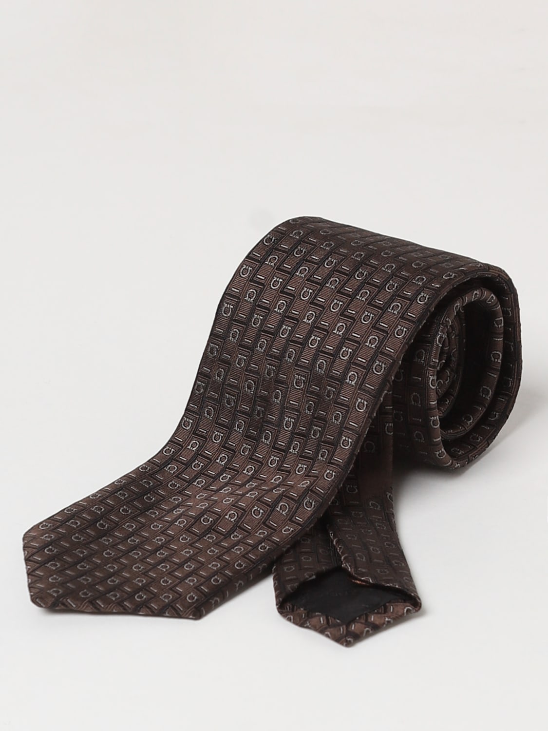 FERRAGAMO TIE: Tie men Ferragamo, Brown - Img 1