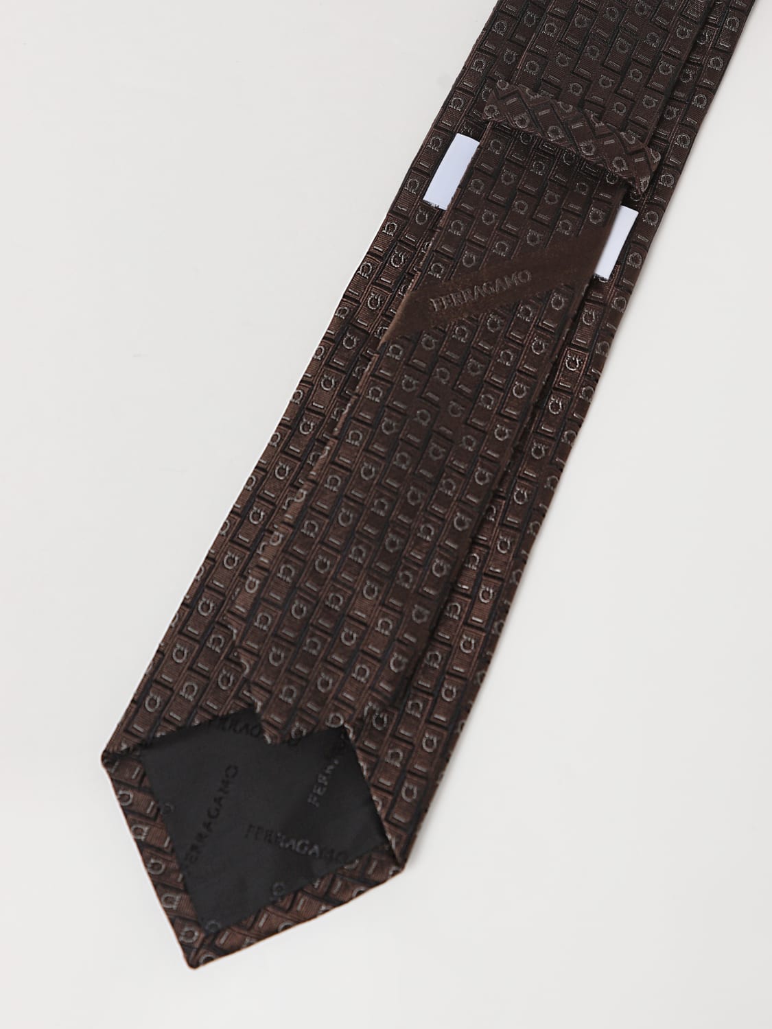 FERRAGAMO TIE: Tie men Ferragamo, Brown - Img 2