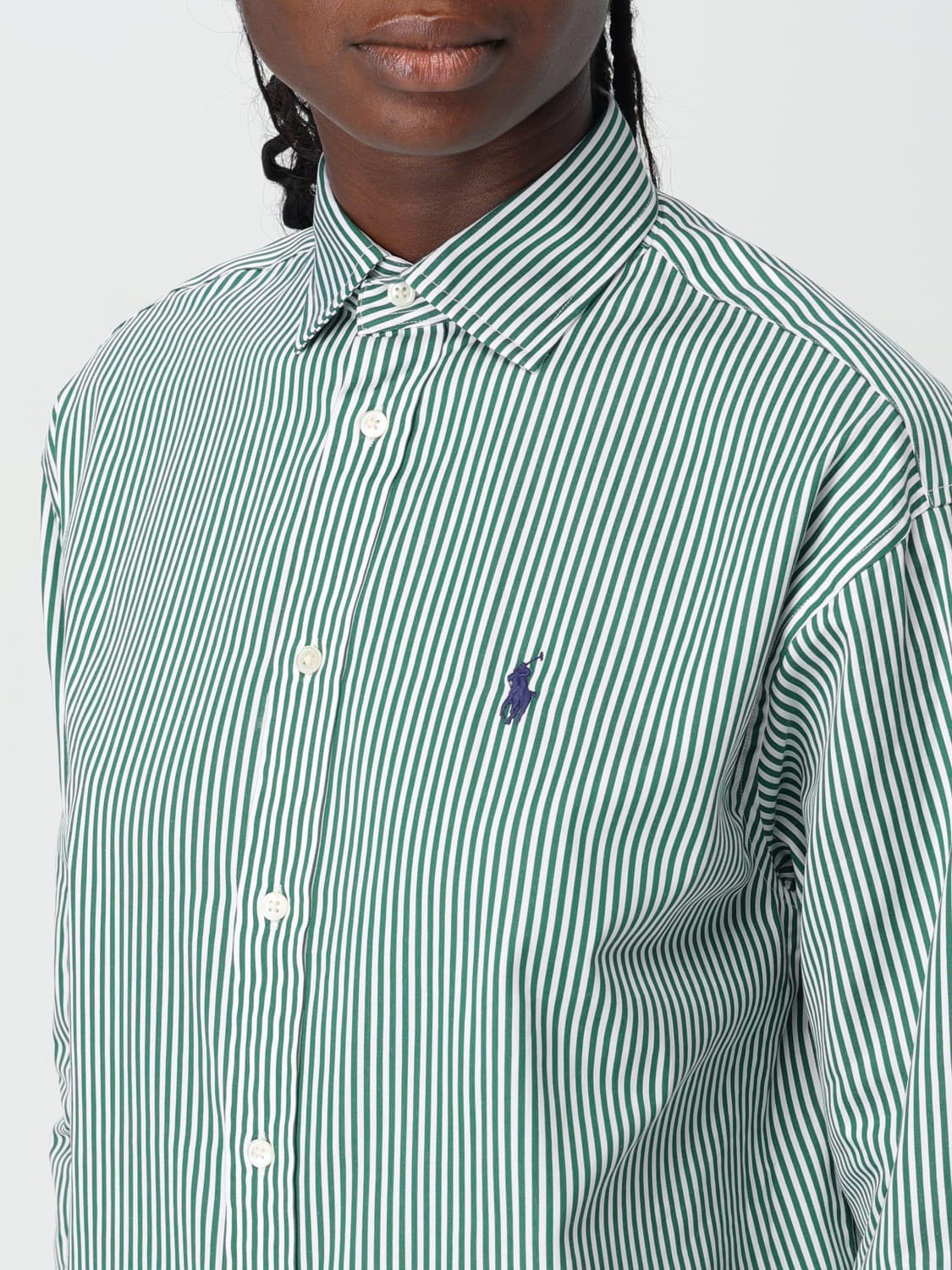 POLO RALPH LAUREN CAMICIA: Camicia Polo Ralph Lauren in cotone a righe , Verde - Img 3