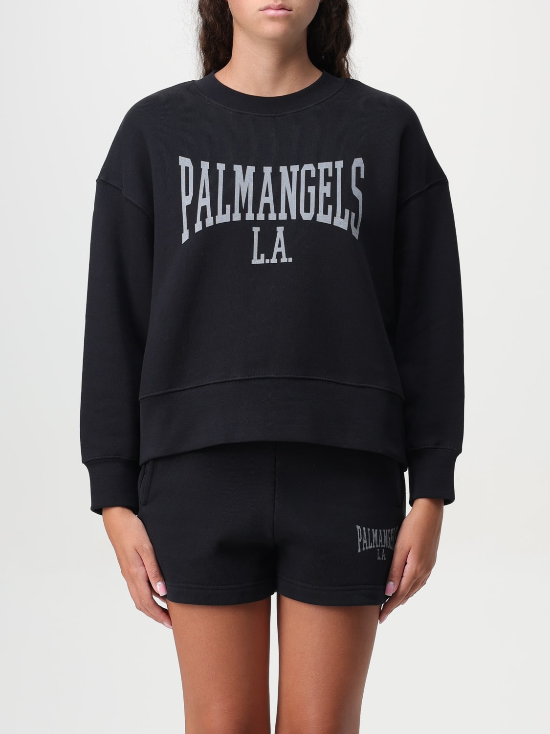 PALM ANGELS スウェットシャツ: スウェットシャツ レディース Palm Angels, ブラック - Img 1