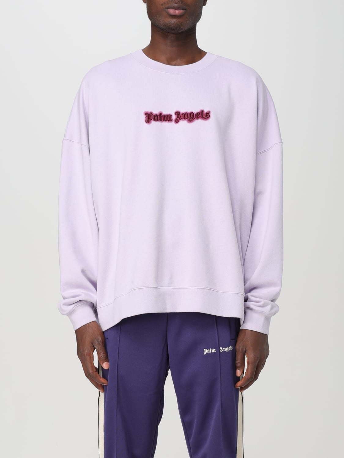 PALM ANGELS SWEATSHIRT: Sweatshirt men Palm Angels, Lilac - Img 1