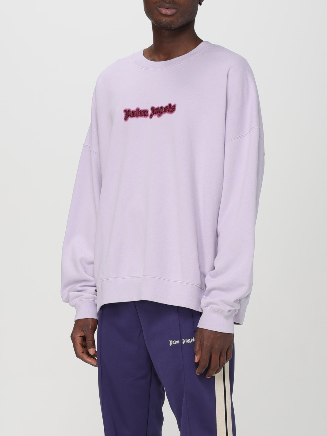 PALM ANGELS SWEATSHIRT: Sweatshirt men Palm Angels, Lilac - Img 4