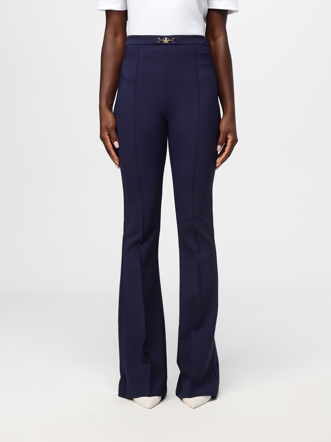 ELISABETTA FRANCHI PANTS: Pants woman Elisabetta Franchi, Blue - Img 1