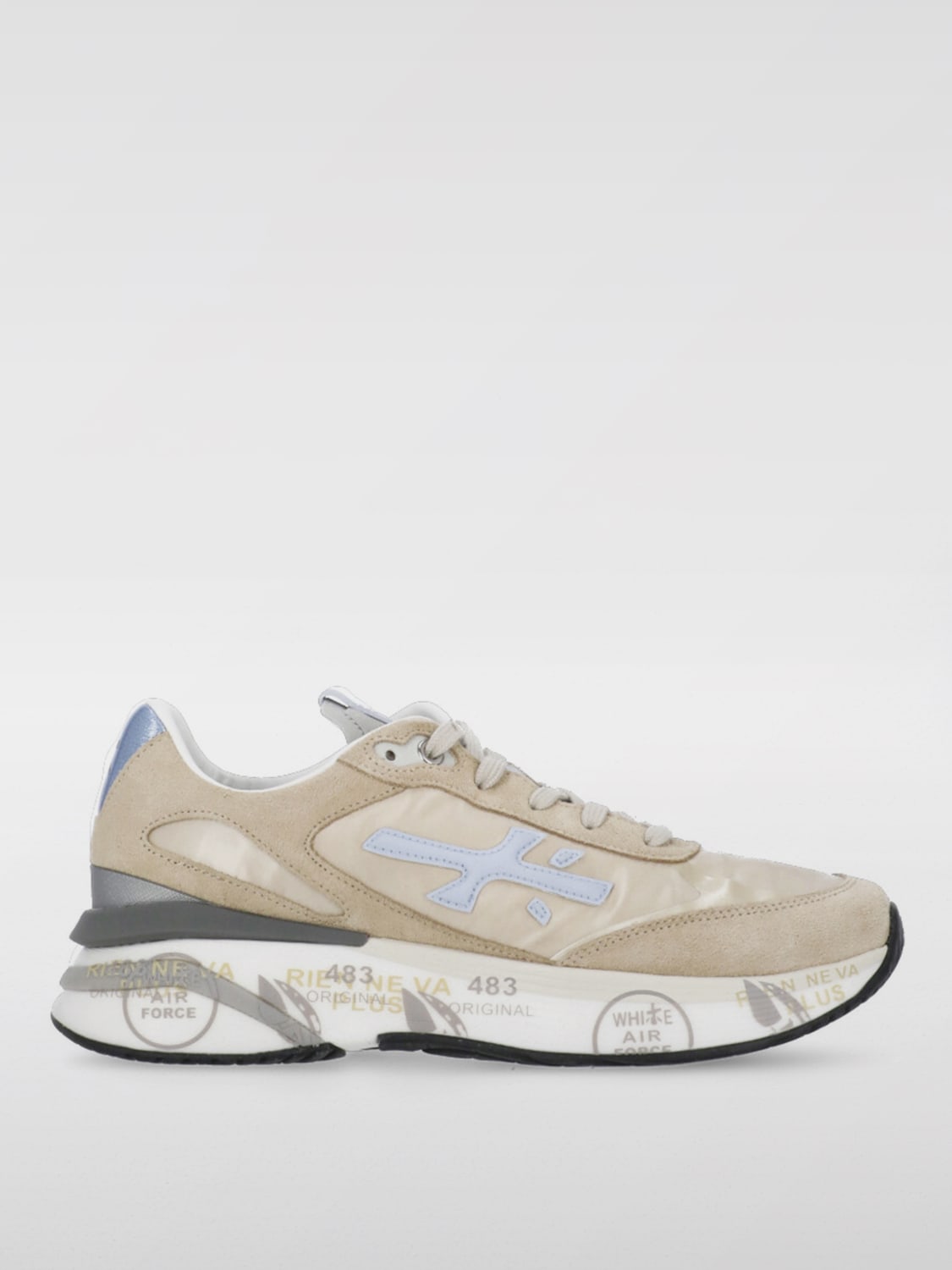 PREMIATA SNEAKERS: Sneakers Moerund Premiata in camoscio e mesh , Beige - Img 1