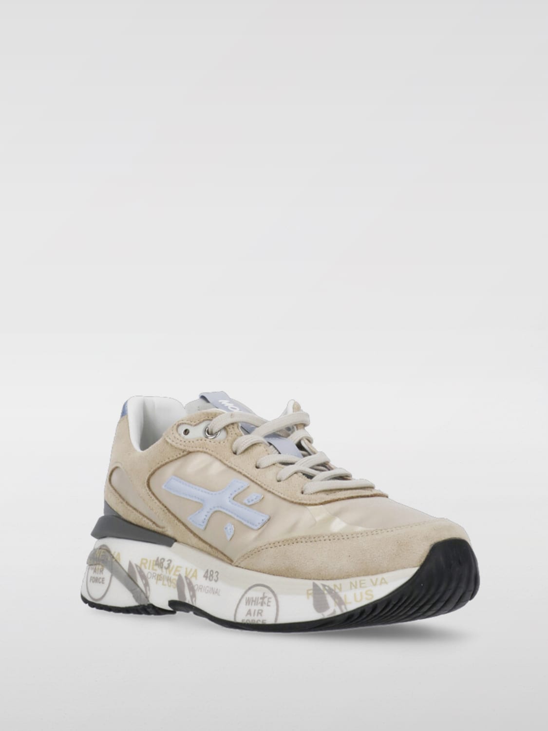 PREMIATA SNEAKERS: Sneakers Moerund Premiata in camoscio e mesh , Beige - Img 2