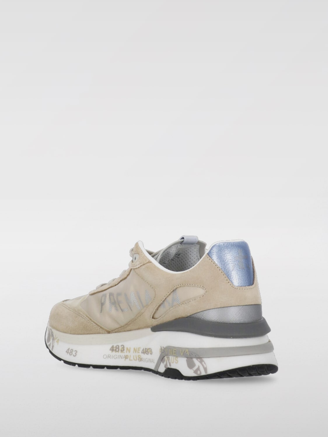 PREMIATA SNEAKERS: Sneakers Moerund Premiata in camoscio e mesh , Beige - Img 3