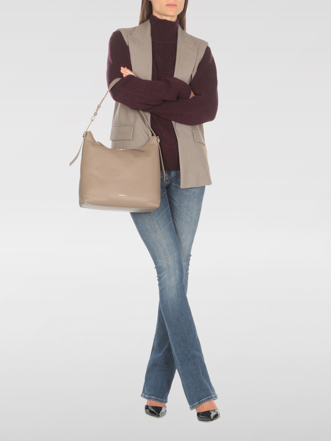 COCCINELLE SHOULDER BAG: Shoulder bag woman Coccinelle, Beige - Img 2