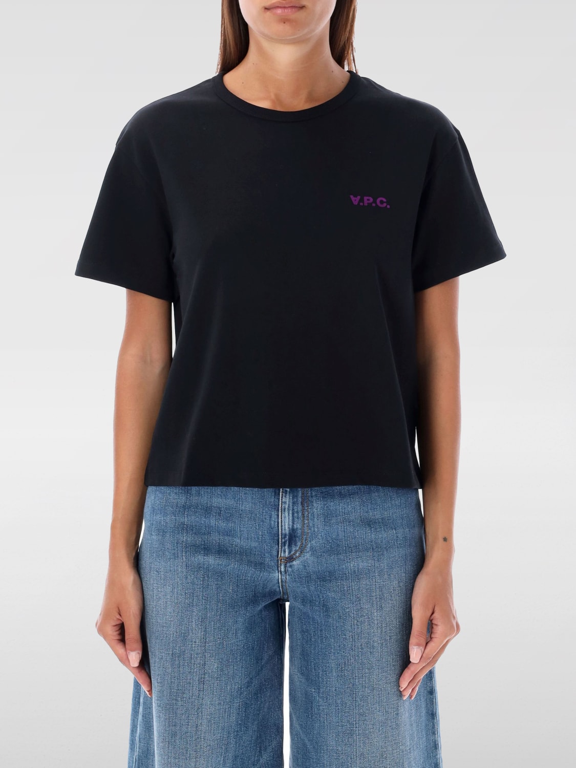 A.P.C. T-SHIRT: T-shirt woman A.P.C., Violet - Img 1