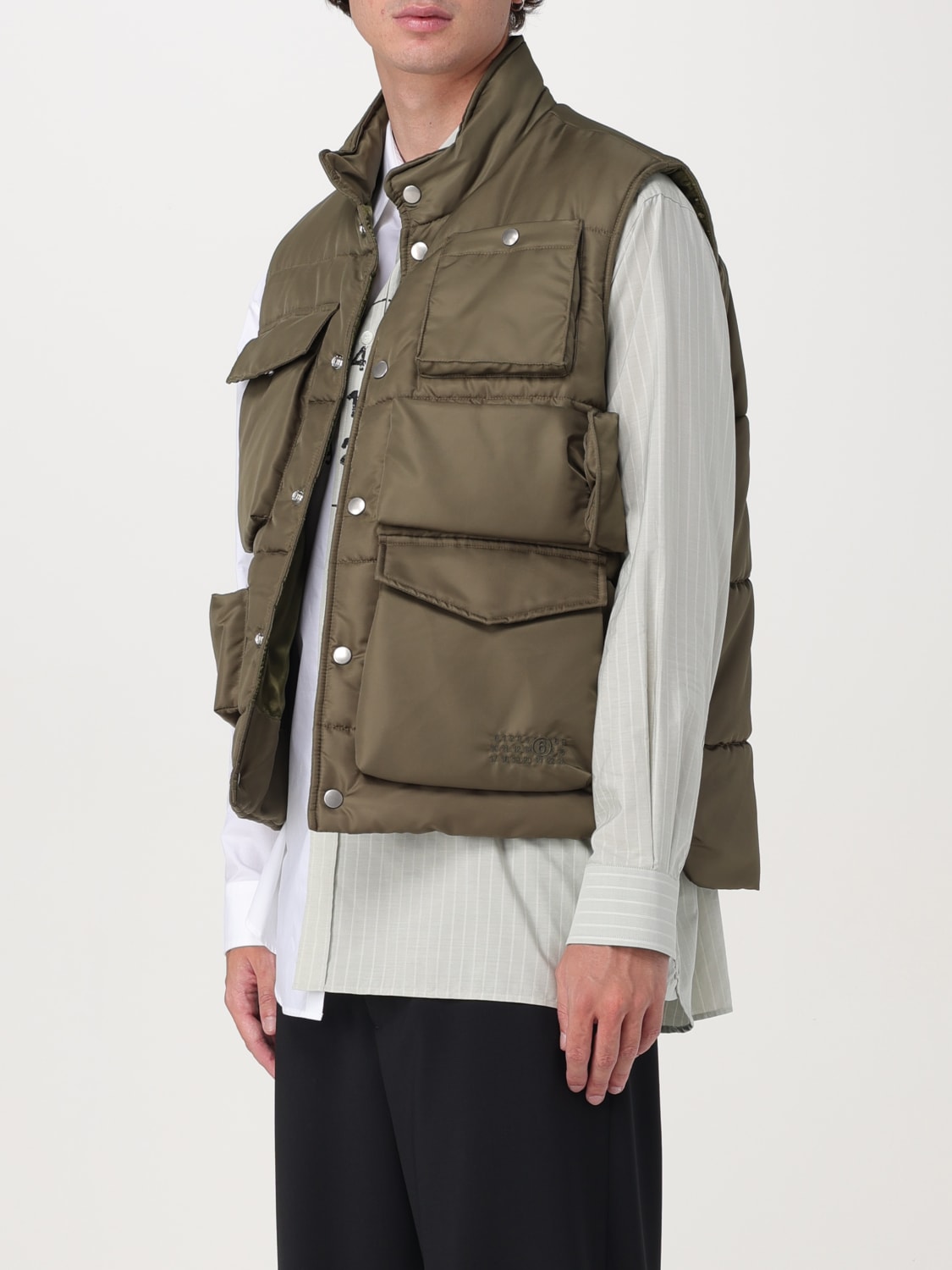 MM6 MAISON MARGIELA SUIT VEST: MM6 Maison Margiela men's vest, Kaki - Img 4