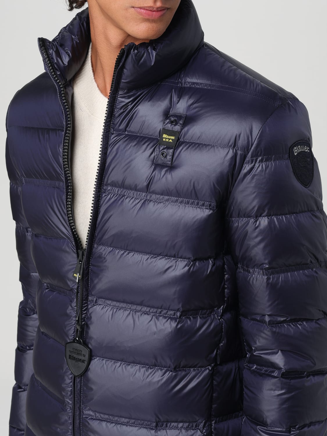 BLAUER GIACCA: Piumino Blauer in nylon trapuntato, Blue - Img 4