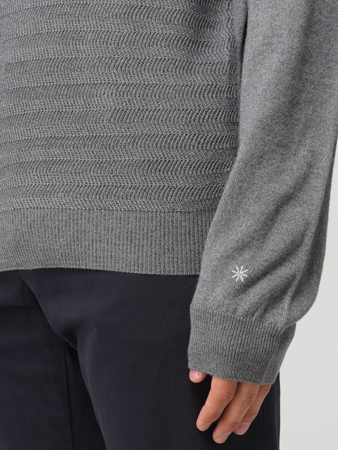 MANUEL RITZ SWEATER: Sweater men Manuel Ritz, Grey - Img 3