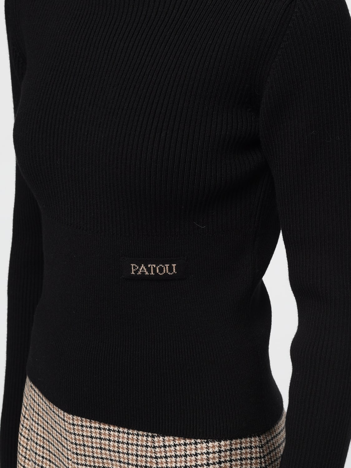 PATOU MAGLIA: Maglia a dolcevita Patou, Nero - Img 4