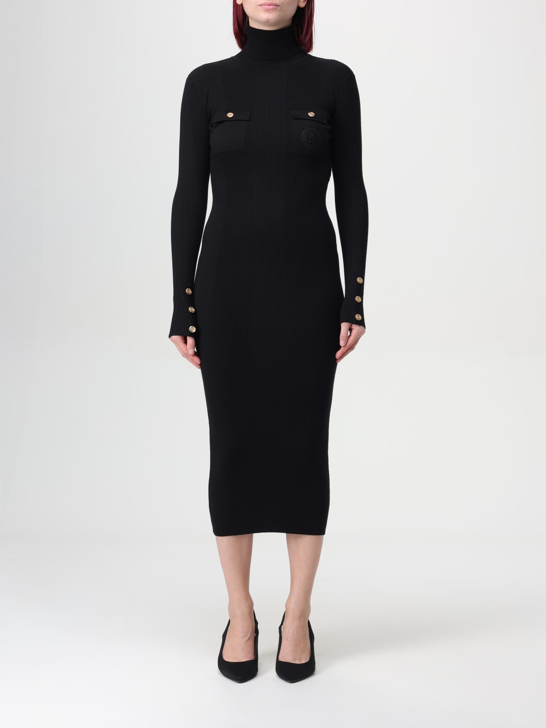 ELISABETTA FRANCHI ROBES: Robes femme Elisabetta Franchi, Noir - Img 1