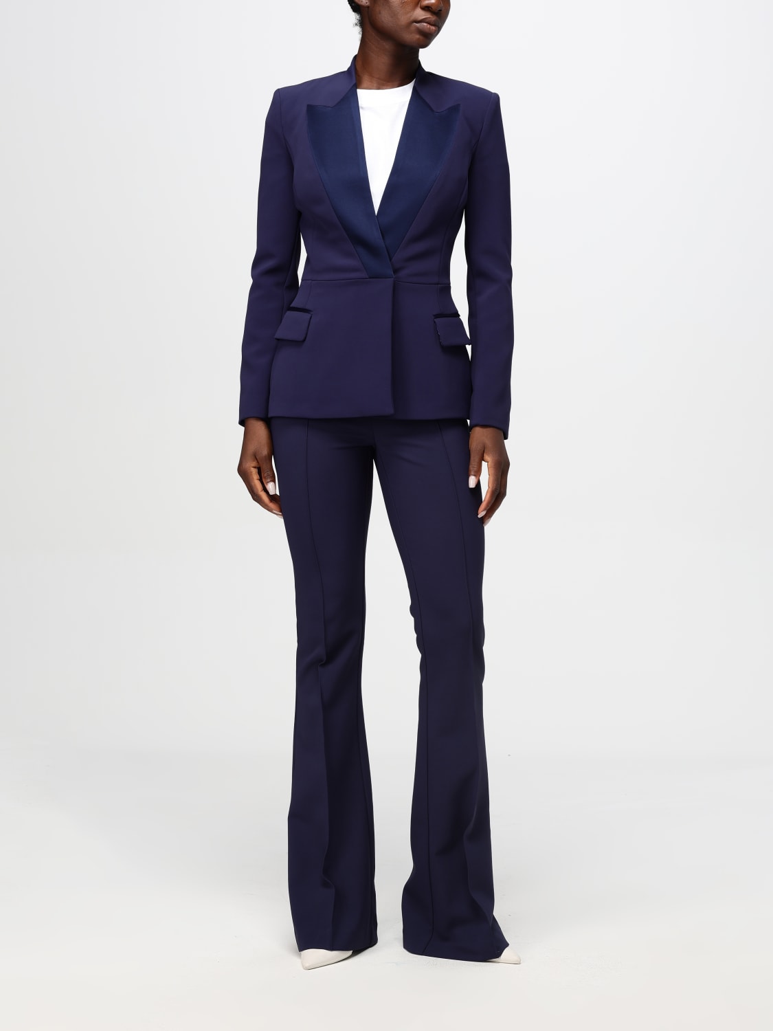 ELISABETTA FRANCHI BLAZER: Blazer woman Elisabetta Franchi, Blue - Img 2