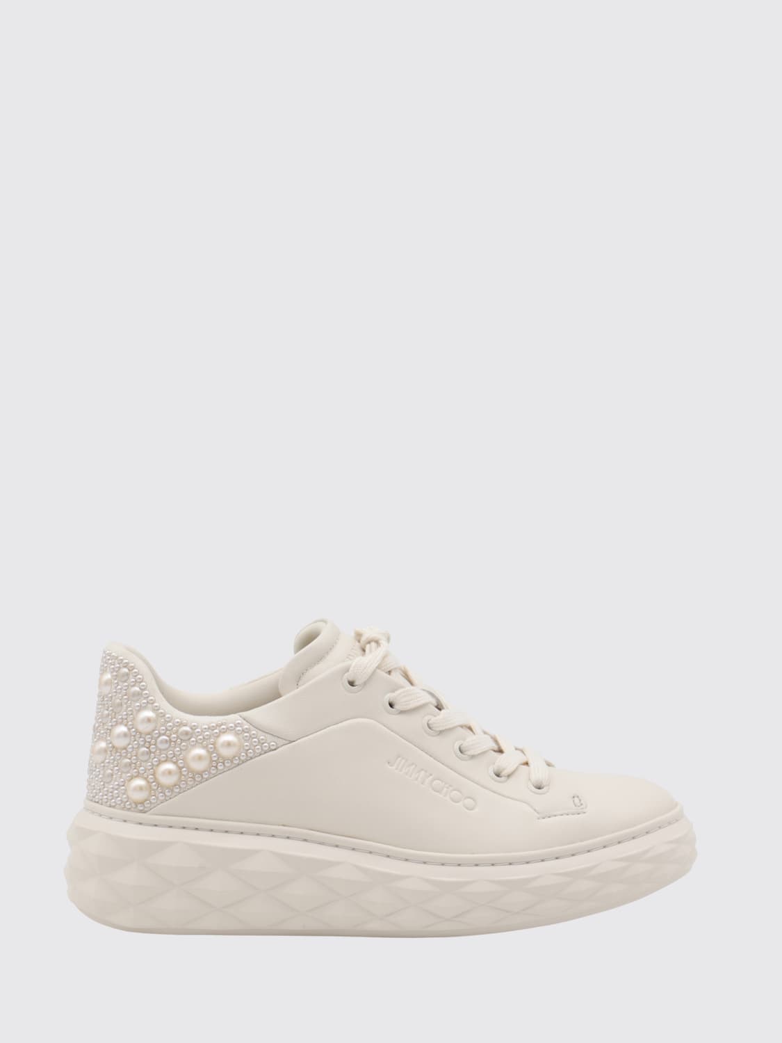 JIMMY CHOO SNEAKERS: Sneakers woman Jimmy Choo, Milk - Img 1