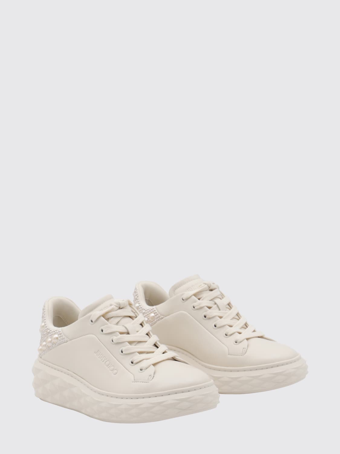 JIMMY CHOO SNEAKERS: Sneakers woman Jimmy Choo, Milk - Img 2