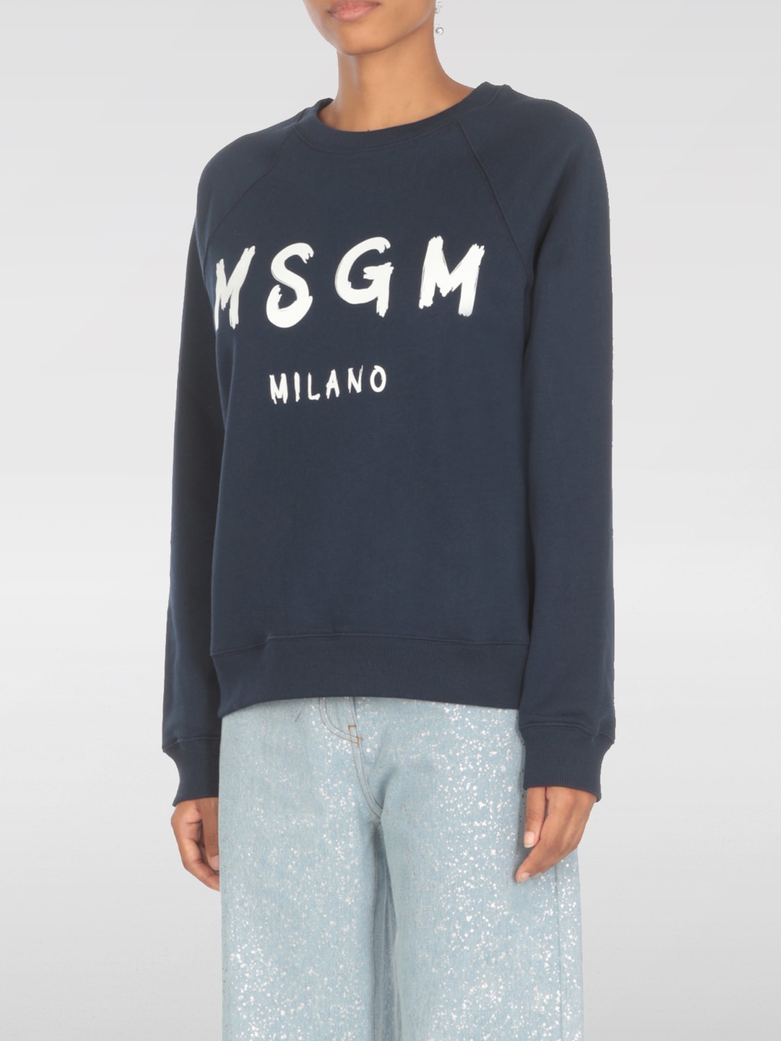 MSGM SWEATSHIRT: Sweater woman MSGM, Blue - Img 1