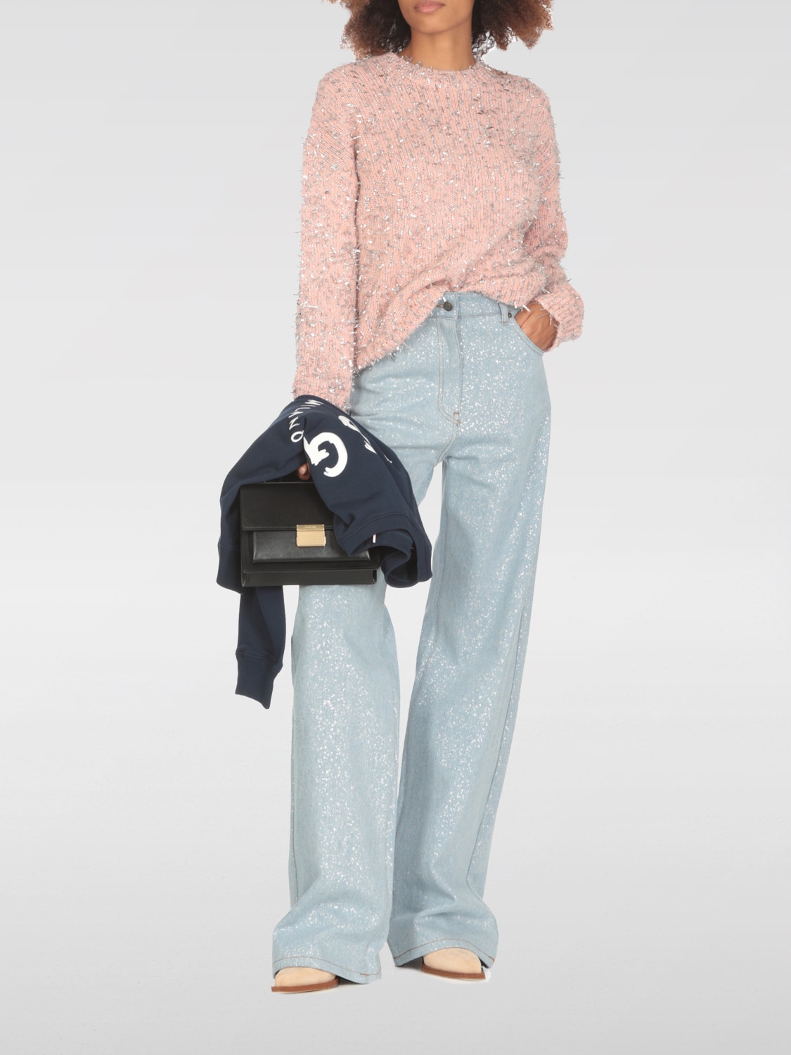 MSGM SWEATSHIRT: Sweater woman MSGM, Blue - Img 2