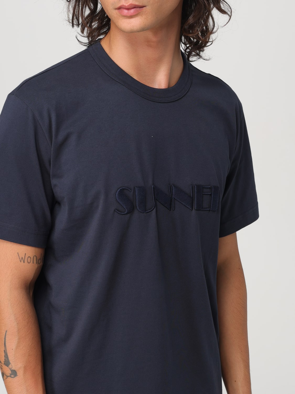 SUNNEI T-SHIRT: T-shirt men Sunnei, Blue - Img 5