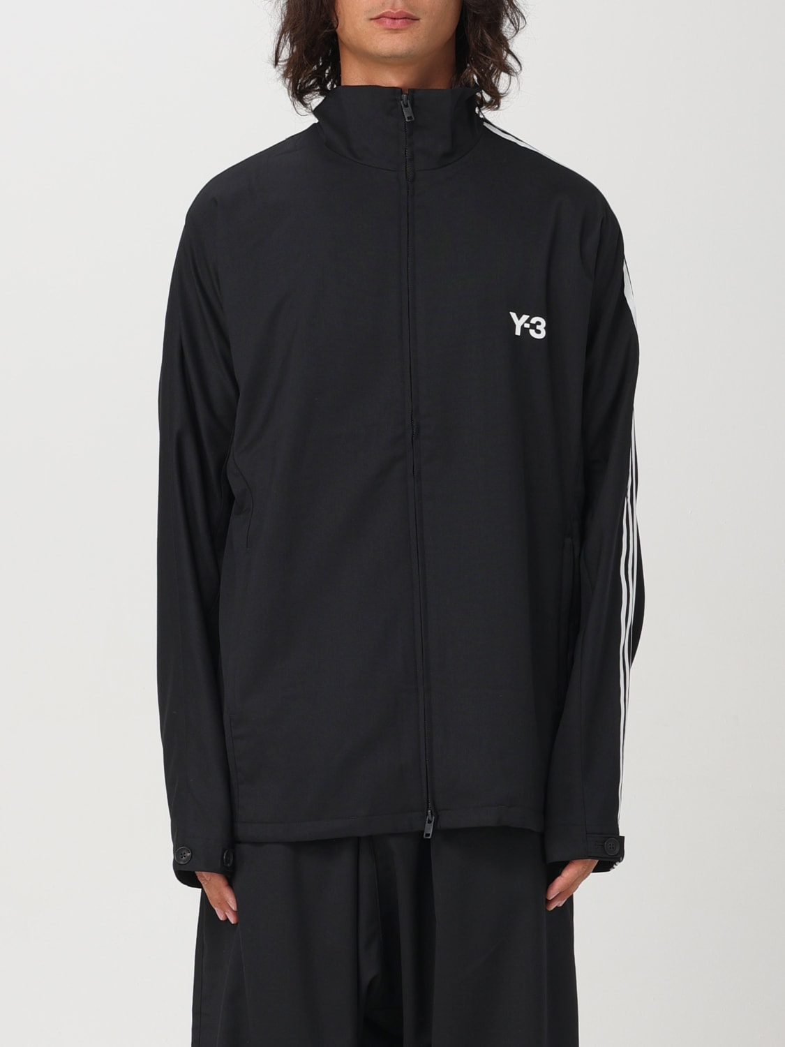 Y-3 GIACCA: Giacca Y-3 in nylon e lana , Nero - Img 1