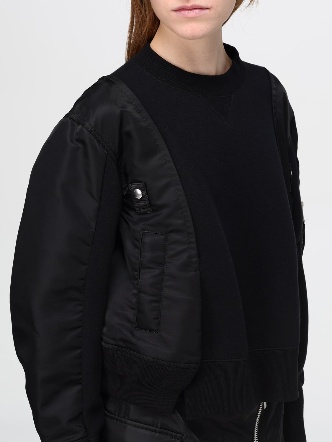SACAI：スウェットシャツ レディース - ブラック | GIGLIO.COM