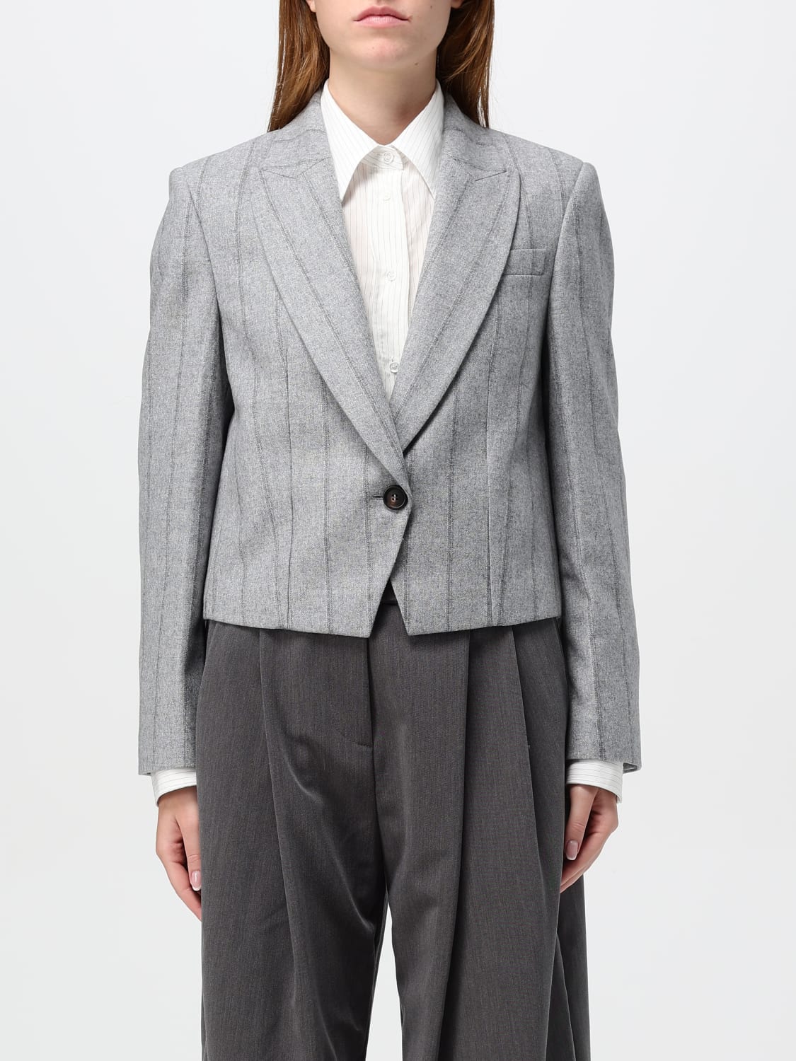 BRUNELLO CUCINELLI BLAZER: Blazer damen Brunello Cucinelli, Grau - Img 1