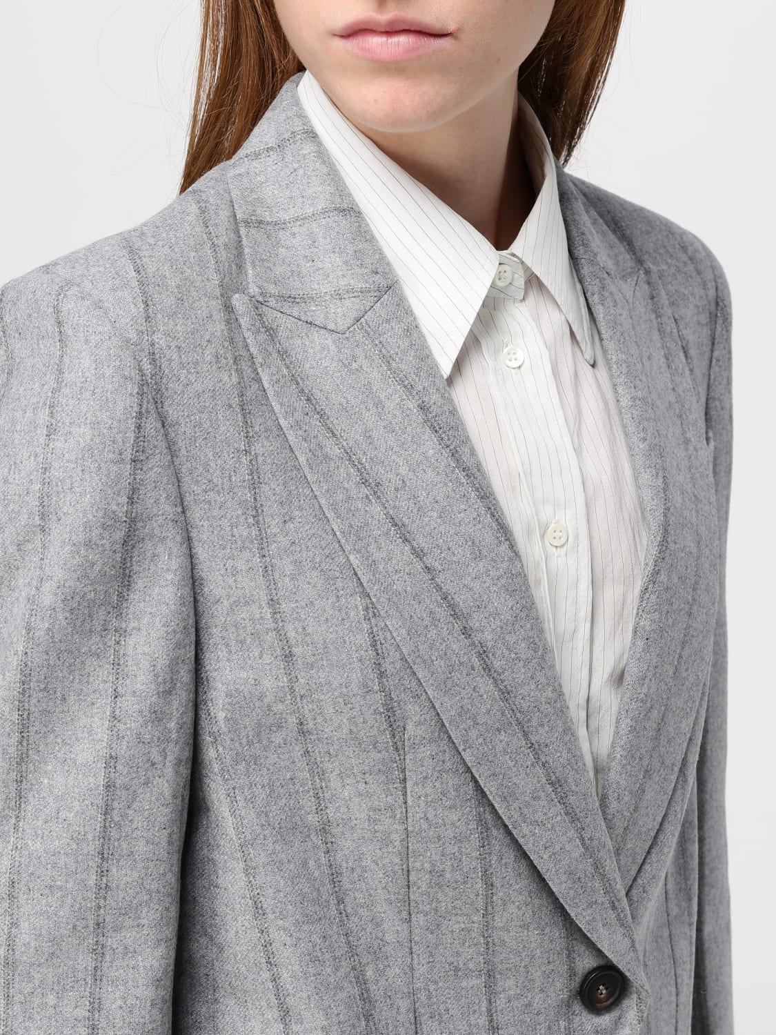 BRUNELLO CUCINELLI BLAZER: Blazer damen Brunello Cucinelli, Grau - Img 5