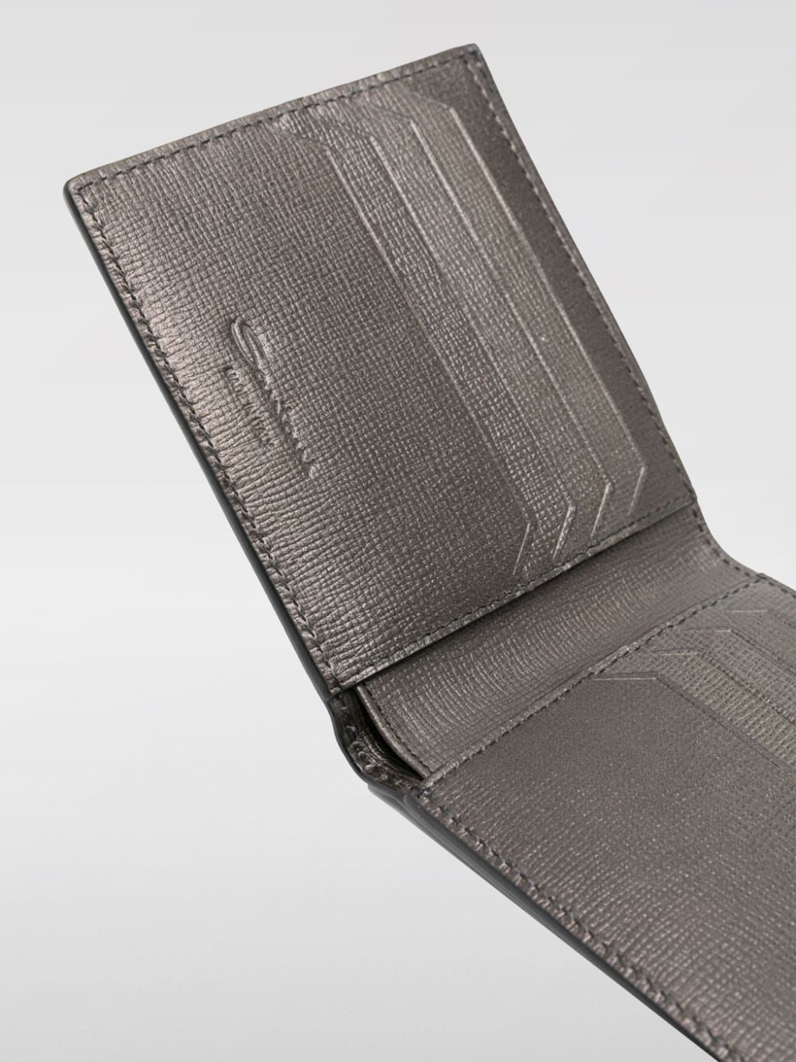 SANTONI WALLET: Wallet men Santoni, Grey - Img 3