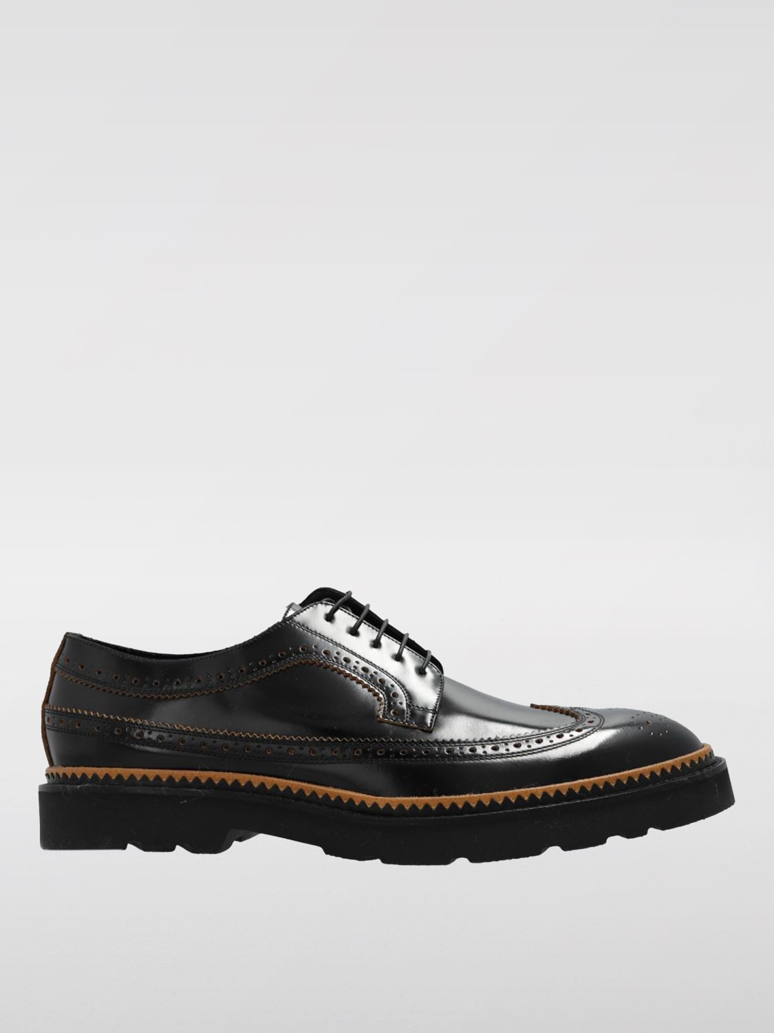 Giglio Derby Paul Smith in pelle spazzolata con motivo brogue a coda di rondine