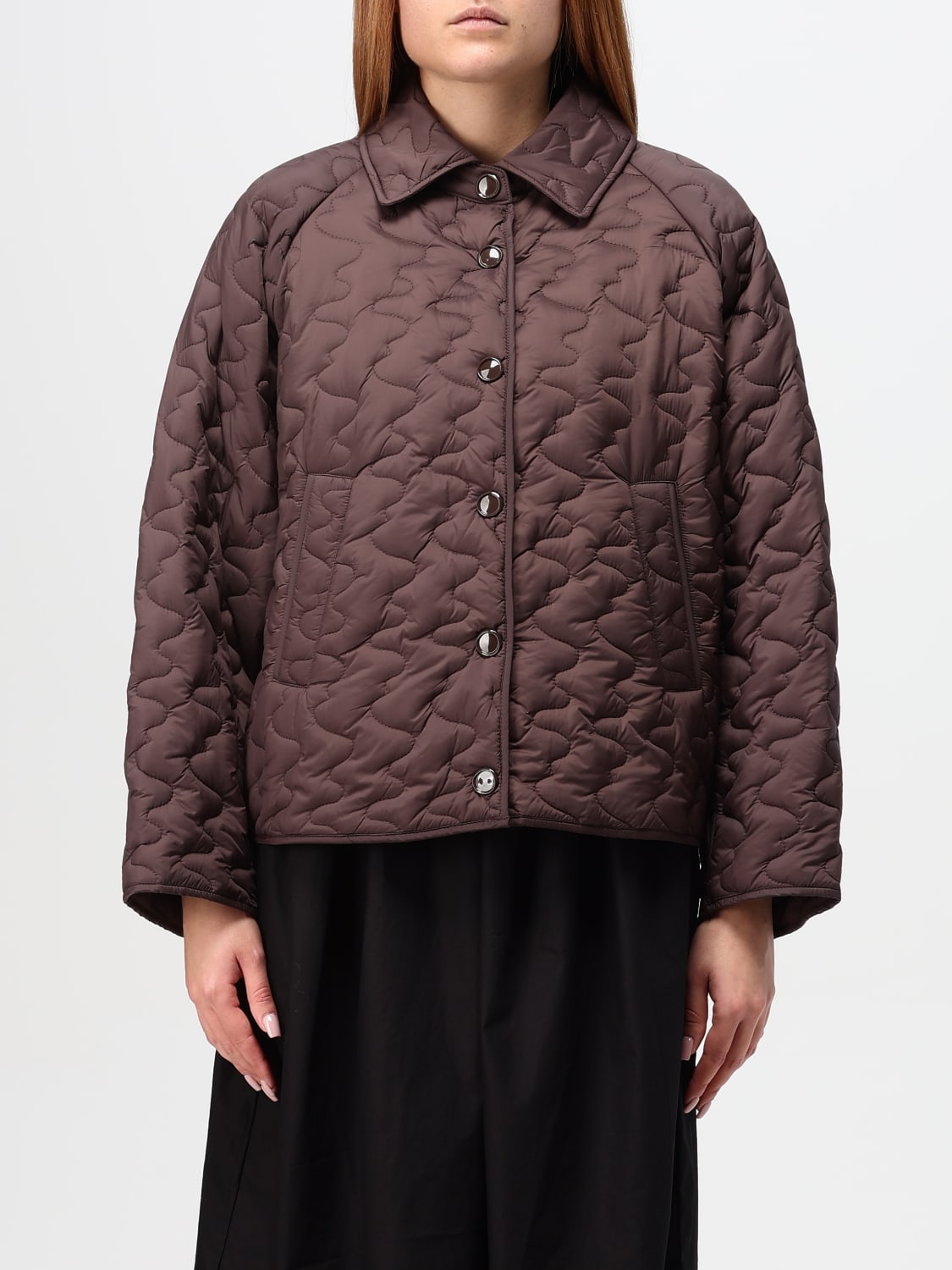 PINKO JACKET: Coat woman Pinko, Brown - Img 1