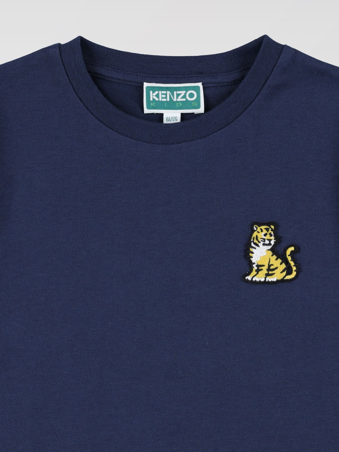 KENZO KIDS T-SHIRT: T-shirt in cotone con logo Kenzo Kids, Blue - Img 3