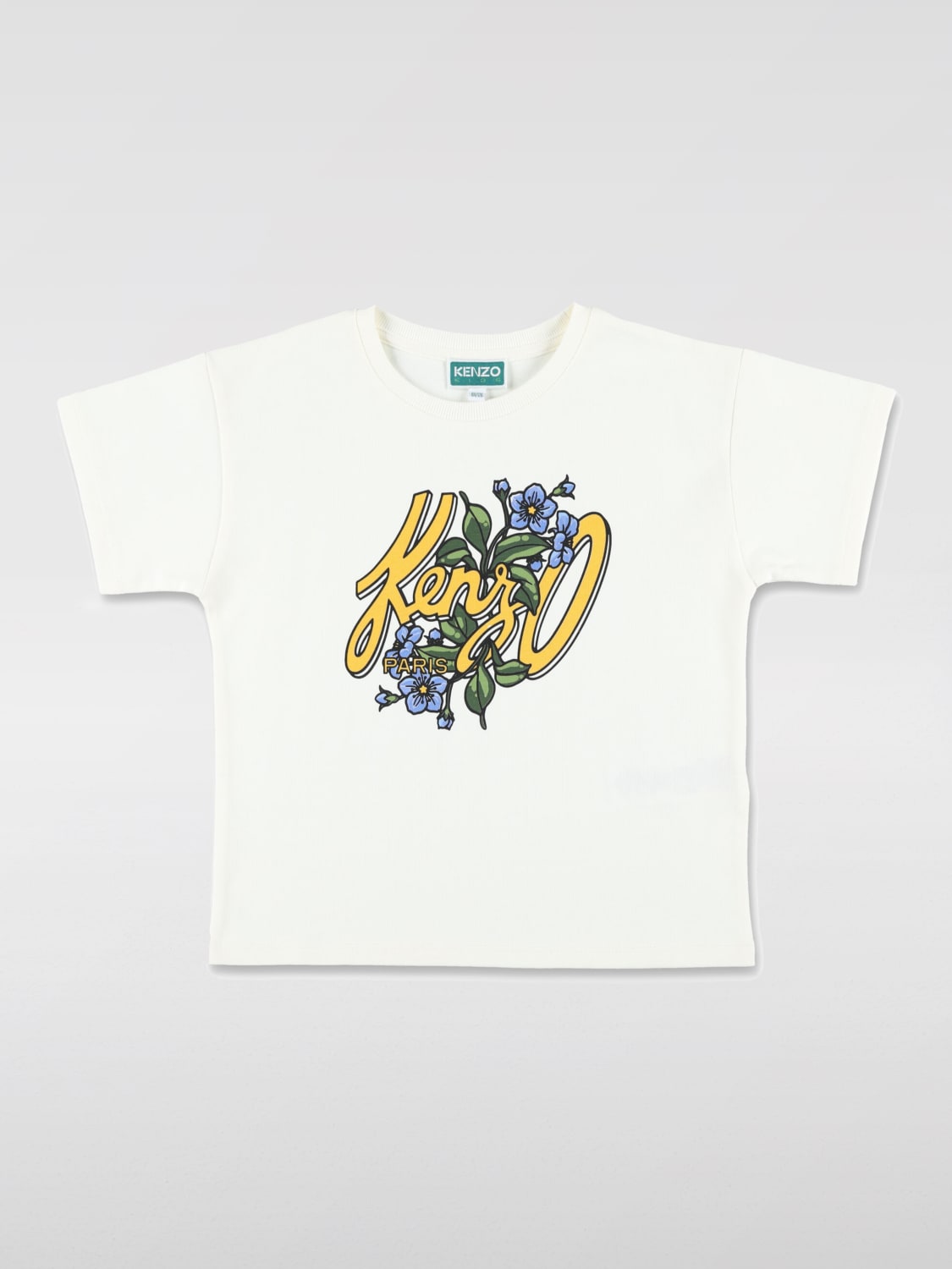 KENZO KIDS T-SHIRT: T-shirt con logo Kenzo Kids, Bianco - Img 1