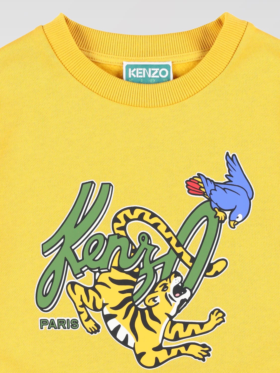 Shops kenzo yellow crewneck sweaters