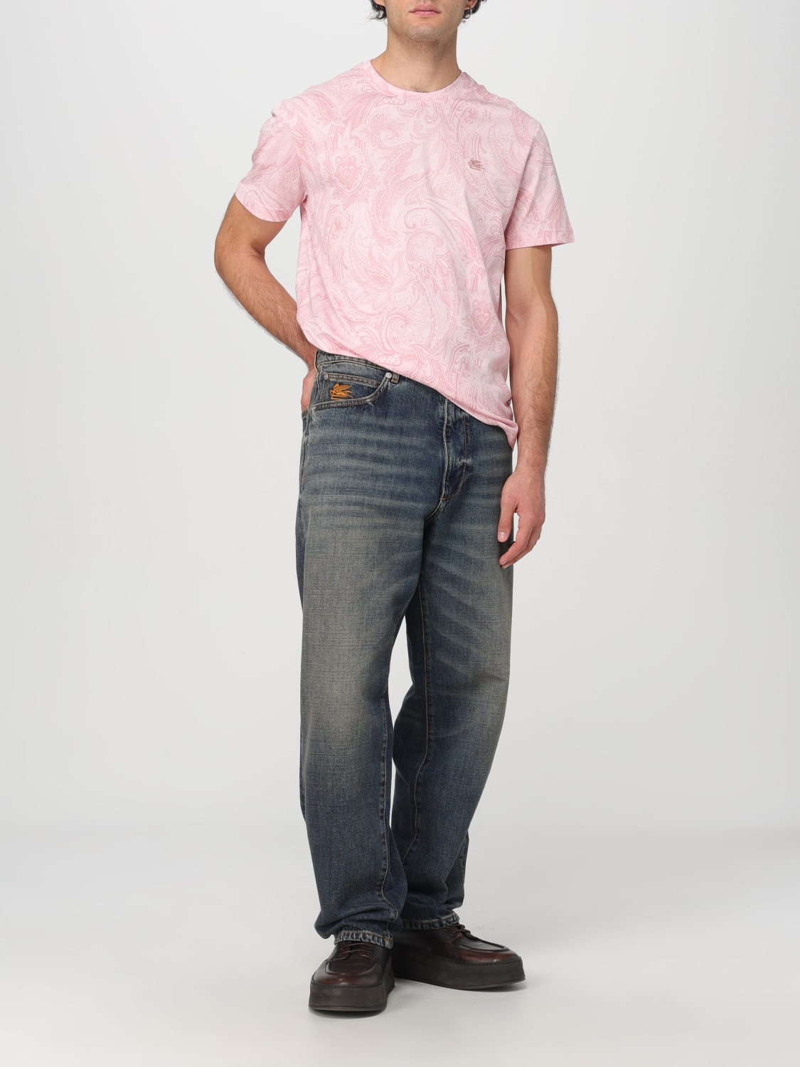 ETRO T-SHIRT: T-shirt men Etro, Pink - Img 2