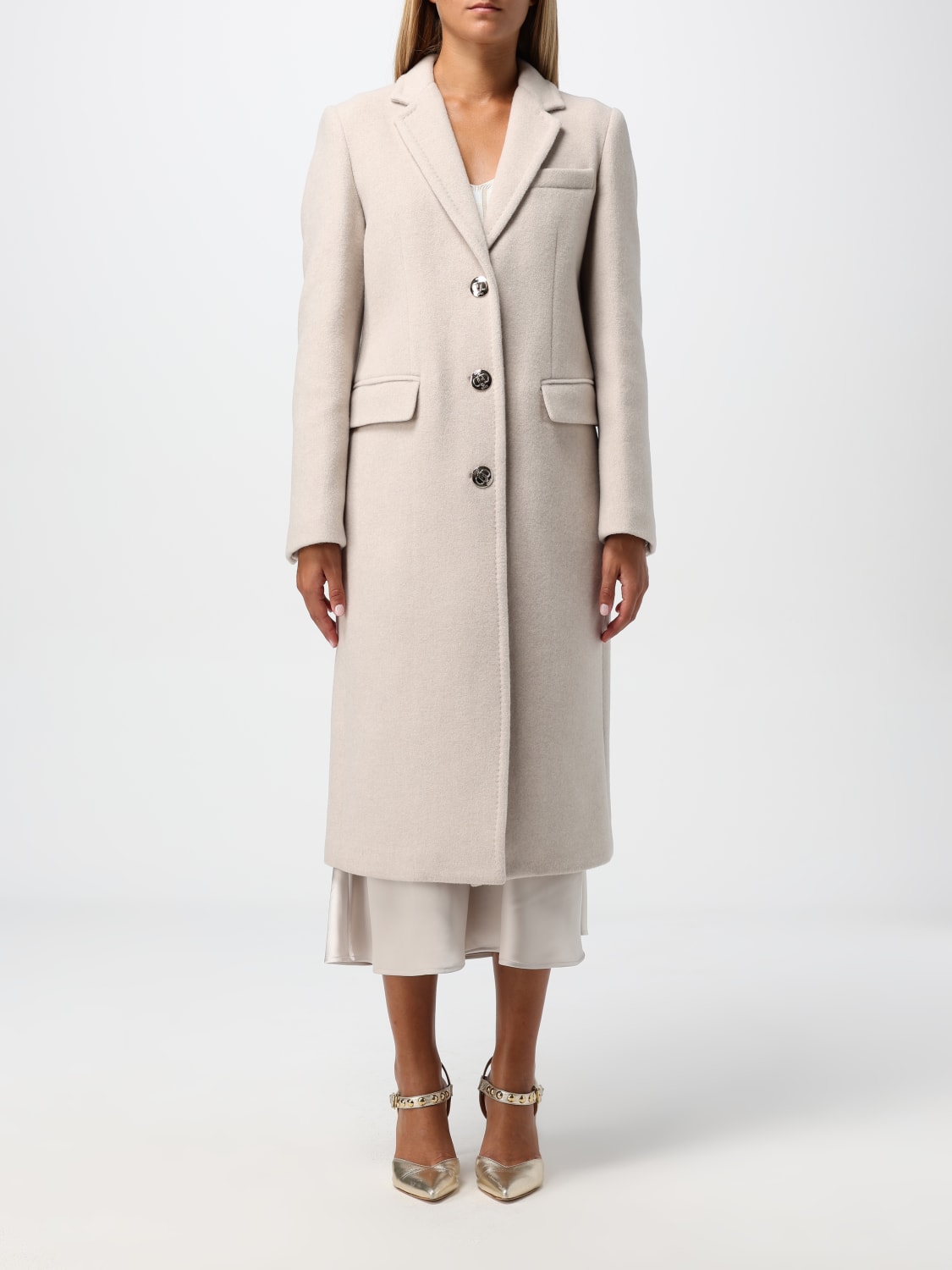 LIU JO COAT: Coat woman Liu Jo, Beige - Img 1