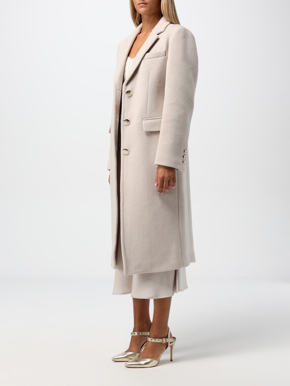 LIU JO COAT: Coat woman Liu Jo, Beige - Img 3