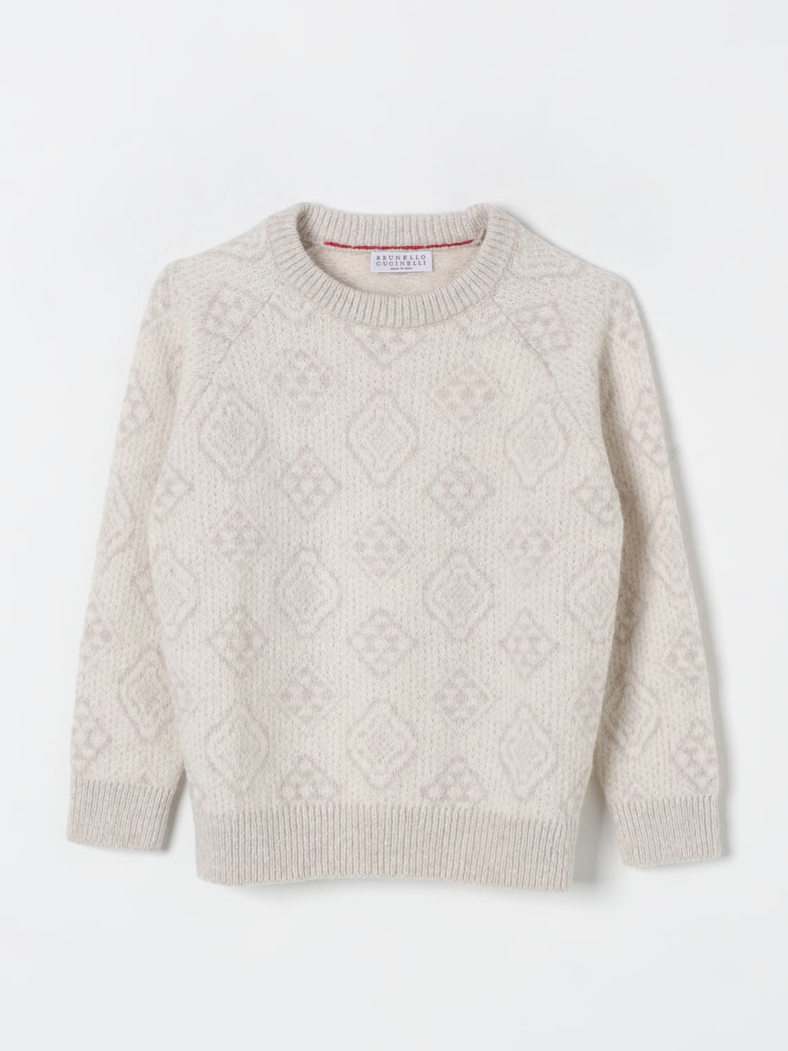 BRUNELLO CUCINELLI SWEATER: Sweater kids Brunello Cucinelli, Yellow Cream - Img 1